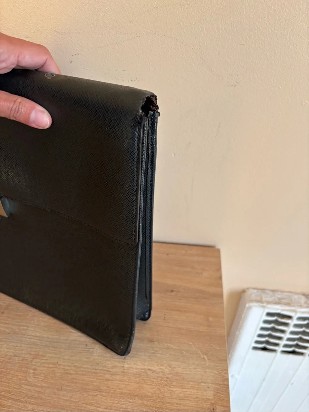 Authentic Louis Vuitton leather briegcase laptop bag